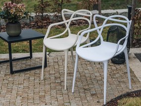 Šalviovo zelená plastová stolička KATO