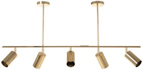Toolight - Elegantné stropné svietidlo 5xGU10 APP210-3CPR, zlatá, OSW-03401