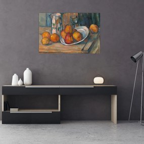 Obraz - Paul Cézanne, Still Life with Milk Jug and Fruit, reprodukcia (90x60 cm)