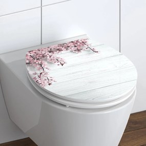 Eisl Sanitär WC sedadlo MDF Soft Close Flowers and Wood High Gloss 80549