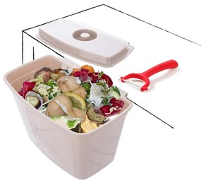 Závesný odpadkový kôš na kuchynské dvierka, 4l - sivý/biely/zelený Farba: šedomodrá