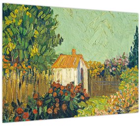 Sklenený obraz - Imitator of Vincent van Gogh, Landscape, reprodukcia (70x50 cm)