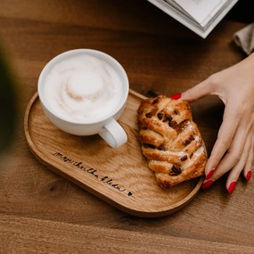 Bella Rose Dřevěný servírovací tác Moje chvilka klidu – větší