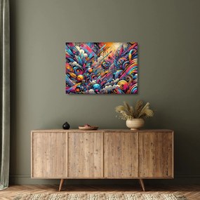 Sklenený obraz - Pestrofarebné graffiti (70x50 cm)
