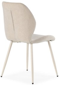 Krémovobiele čalúnené jedálenské stoličky v súprave 4 ks Ansu – Marckeric