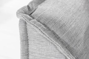 Rohová sedačka HEAVEN 255 cm ľanová látka sivá