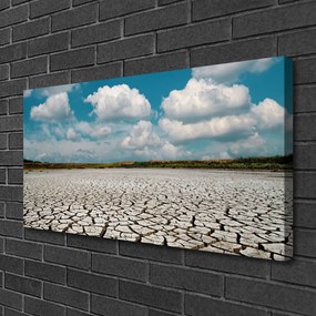Obraz na plátne Vyschnutá rieka príroda 125x50 cm