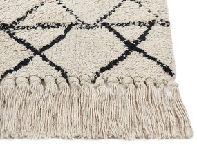 Bavlnený koberec 160 x 230 cm béžová/čierna ZEYNE Beliani