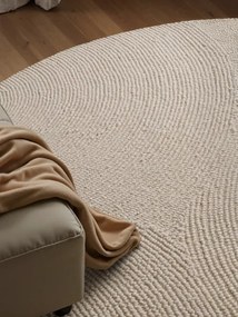 Koberec Hanse Home Calmio naturálny / biely kruh