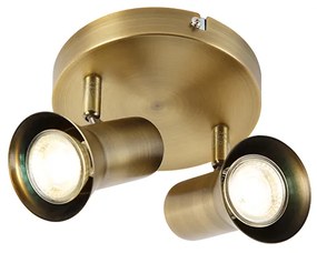 Stropné bodové svetlo bronzové okrúhle sklápateľné a otočné - Karin 2