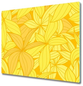 Sklenená doska na krájanie Žlté kvety pozadia 60x52 cm