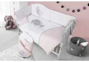 BELISIMA 6-dielne posteľné obliečky Belisima Ballons 90/120 ružové