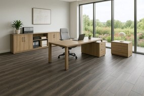 Beauflor, PVC podlaha - lino Texalino Supreme 696 D Barn Pine - borovica, na mieru, šíře 2m,3m,4m,5m, hnedá, filc, chodba / predsieň