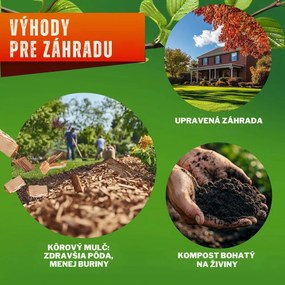 Záhradný štiepkovač/drvič DIOX+2x 60l vrece, 3100W čierna/zelená Gardebruk