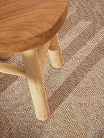 NORTHRUGS, Kusový koberec Duet Liora 106247 Beige/White kruh - na von aj na doma, 160x160 (priemer) kruh, béžová, chodba / predsieň
