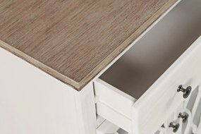 Komoda Avola 147 cm z masívu krémová/hnedá