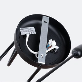 Stropné svietidlo Loop 2, čierne telo svietidla