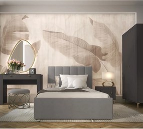 Posteľ do spálne s úložným priestorom 120x200/160x200 MOSSA MO12 (Cloud 82)