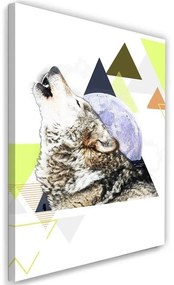 Obraz na plátně Vlk Zvíře Abstrakt - 70x100 cm