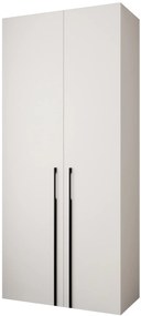 Šatníková skriňa 110 cm Carmela 40-3 (biela + čierna). Akcia -20%. Vlastná spoľahlivá doprava až k Vám domov. 1126593