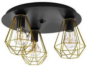 Moderné svietidlo EGLO TARBES 2 black/brass 43654