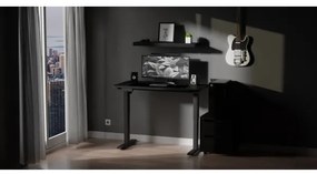 Výškovo nastaviteľný písací stôl LEVANO 120x60 cm čierna