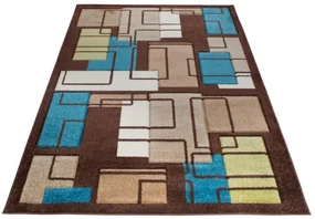 Koberec Sumatra C236A Abstract Rectangle 3D hnedý, béžový
