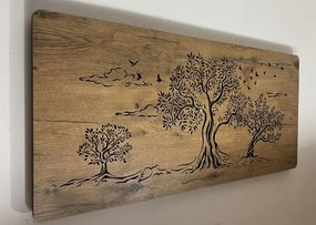 Obraz troch stromov s led podsvietením