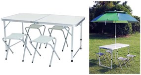 Kempingový stôl so 4 stoličkami