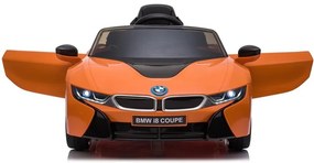 LEAN CARS ELEKTRICKÉ AUTÍČKO BMW i8 - NELAKOVANÉ - ORANŽOVÉ - 2x45W MOTOR - 1x12V4,5Ah - BATÉRIA - 2021