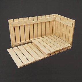 AMADEA Drevený dizajnový vyvýšený záhon s nádobou vo vnútri, 76x43,6x40cm, 60l nádoba