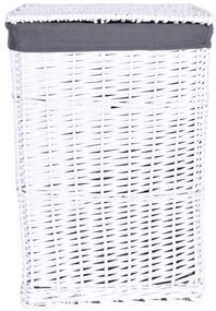 Prútený kôš na bielizeň 72 l biely / sivý