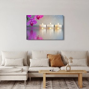 Obraz sviečok na vode (90x60 cm)