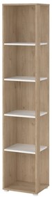 Knižnica v dekore duba v bielo-prírodnej farbe 41x205 cm Sign – Tvilum