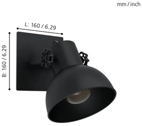 Eglo 43431 - Nástenné svietidlo BARNSTAPLE 2 1xE27/28W/230V