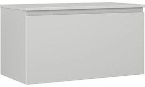 Mexen Orio, kúpeľňová skrinka 90 cm s hornou časťou, 1 zásuvka, sivá matná, 91A10-09047-1-BFC62