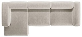 Béžová menčestrová rohová pohovka (ľavý roh/s leňoškou) Bergano – Cosmopolitan Design