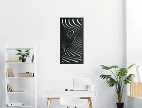 drevko Abstraktný obraz z dreva Vlny Rozmer obrazu: 44,5 x 22 cm, Farba dekorácie: Čierna