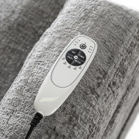 Masážne polohovateľné kreslo ARIEN sivý zamat - vintino.sk