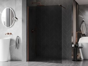 Mexen, Mexen Kioto-X sprchová stena 110 x 200 cm, grafit 10 mm, ružové zlato - 800-110-101-60-40-X