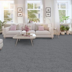 Lano, Metrážny koberec Charisma 843, na mieru, šíře 4m, šedá, filc, obývacia izba