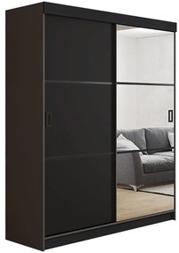 Skriňa Retro 138 3L grafit/ Dvierka čierna