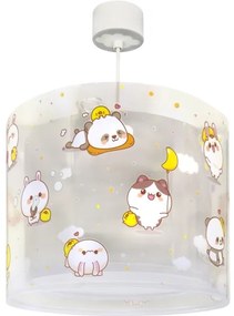 Dalber 41762E - Detský luster KAWAII FRIENDS 1xE27/15W/230V sivý