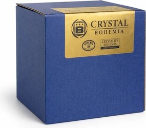 Crystal Bohemia Sklenená dózička darčeková krabička 72 mm