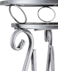 STOJAN NA KVETINÁČ SHANE 62X28 CM STRIEBORNÁ