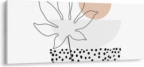 Obraz - Line art kvety N⁰3 (120x50 cm)