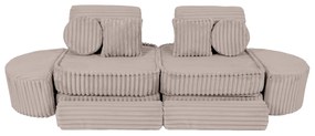 MeowBaby® Churros detská pohovka Max, Pebble Beige
