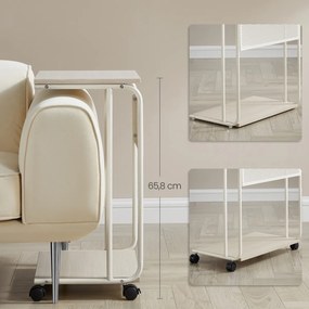 Odkladací stolík E1012 CRM, krémová