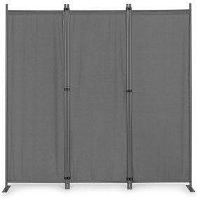 MultiGarden Skladací 3-panelový paraván, zástena 167x164 cm - sivá MultiGarden