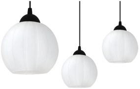 Závesné svietidlo Costa, 4x biele sklenené tienidlo, b